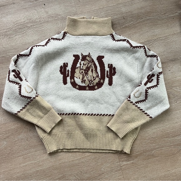 Ariat Wild West Sweater Half Zip sz L - Picture 6 of 6